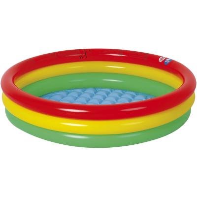 China Kids Play Pool Colorful 3 Ring Inflatable Kiddie Play Pool for Age 1-3 for sale