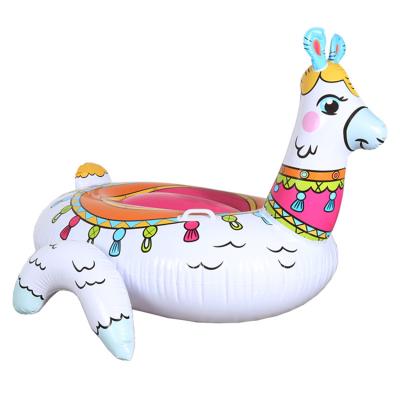 China Eco-Friendly BONNY Outdoor Inflatable Water Pool Toy Alpaca Floating Island Pool Float for sale