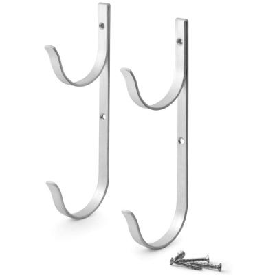 China BONNY Hanger Premium 2pc Sustainable Aluminum Rack Set Wall Hooks For Telescopic Poles for sale