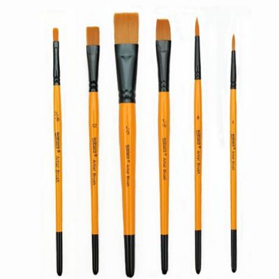 China Aluminium Ferrule #12 Artist Acrylic Paint Brushes for sale