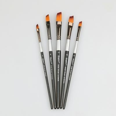 China Angular Shader 5 Pieces Filbert Brushes For Acrylic Painting for sale