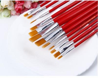 China 5 Pieces Angular Shader Artist Acrylic Paint Brushes for sale