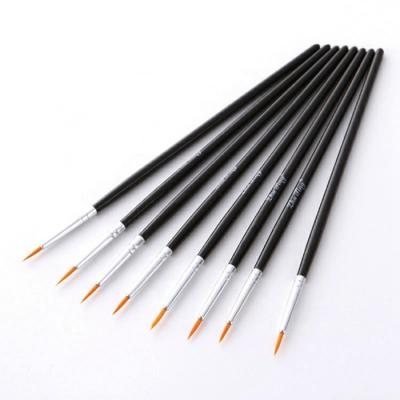 China Wood Handle Goat Hair Artist Acrylic Paint Brushes for sale