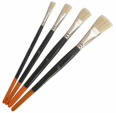 China Flat Head Bristle Hair OEM Acrylic Paint Brush Set for sale