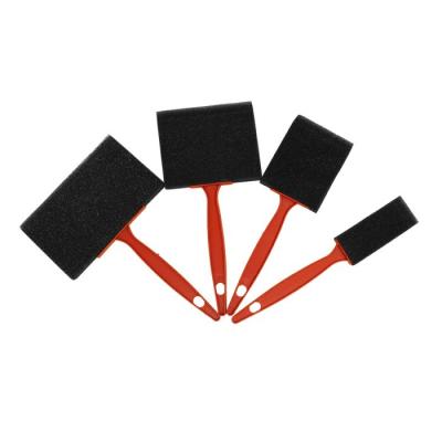 China Plastic Handle Bevel Tips Foam Paint Brushes for sale