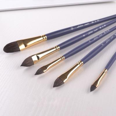 China Golden Brass Ferrule Pony Hair Paint Brush for sale