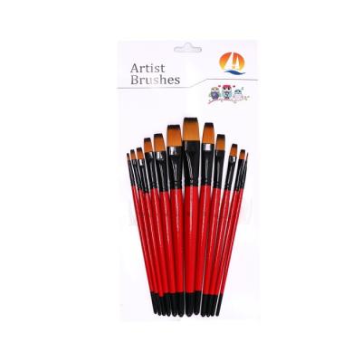 China Wood Handle 12pcs #8 Artist Watercolour Brushes for sale