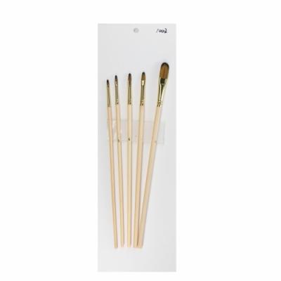 Cina artista di nylon trasparente Paint Brushes Set di colori di 205mm Brown doppio in vendita