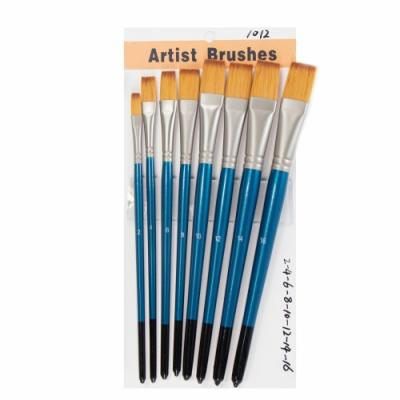 China Cauda azul do cabelo de nylon dourado artista de madeira perolado Paint Brushes Set do punho 150mm/preta à venda