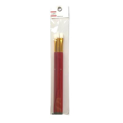 China Yellow aluminum ferrule 3PCS Oil painting brush set for sale