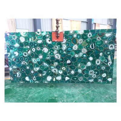 China Decoration For Wall Green Semi-precious Stone Agate Dark Green Stone Slabs for sale