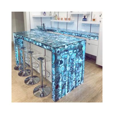 China Europe coffee table gemstone furniture gemstone table tea dining table agete slab lamp for sale