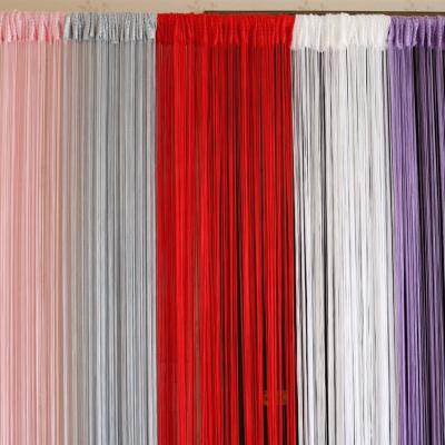 China Decoration Polyester Solid Color Dense String Door Curtain Panels For Wedding, Decoration, Fly Screen for sale