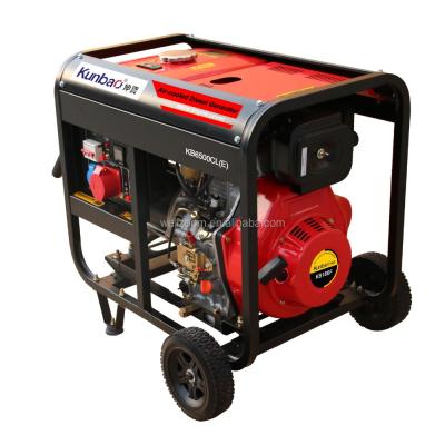 China Portable 5KW Diesel Generator KB6500CL(E) Type Welding Generator Machine for sale