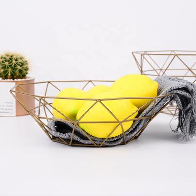 China Stored Vegetable Organizer Metal Basket Iron Wire Dry Rack Single Steel Container Storage Tray Antique Art Fresh Fruit for sale