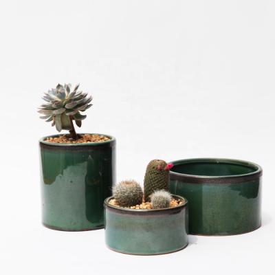 China Modern Simple Modern Ceramic Pot With Flowers Succulent Mini Plant Growing Container Balcony for sale