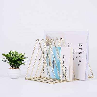 China Europe Office Notebook Salvation Card File Organizer Magazine Display Holder Library Book Shelves Divider Metal Book Holder for sale