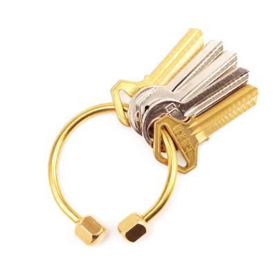 China Central Statistical Simple Style Organizer Key Ring Handmade Brass Copper Metal Storage Holder Accessory Bracelet for sale