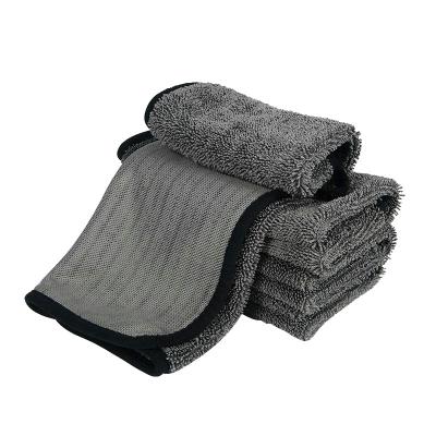 China Factory Direct Microfiber Twist Car Cleaning Towel Thick Absorbent Lint Free Wash Station Towel QUICK DRY for sale