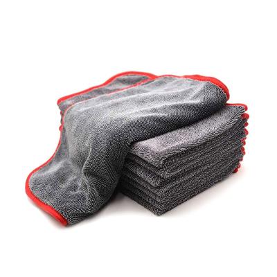 China 600GSM QUICK DRY Microfiber twisted loop drying towel, scuff-free, lint-free, swirl-free car twist towel for sale