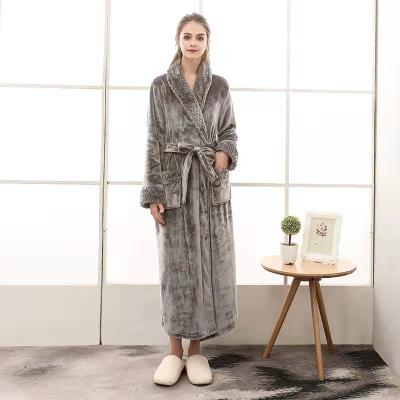 China 100% Soft QUICK DRY Plush Women's Bathrobe Polyester Coral Fleece Velvet Bathrobes Robe for sale