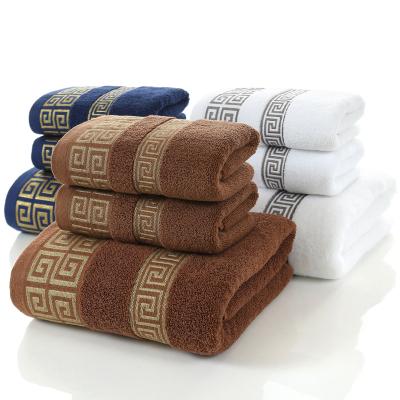 China Customized Embroidered Logo Child Safe Towels Sets 100% Cotton Terry Luxury Bath Towel Hotel Towels for sale