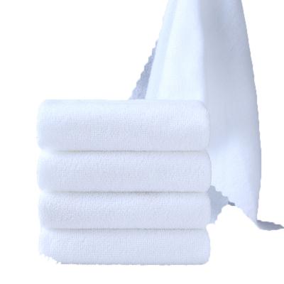 China Newest Aviation Soft Water Absorbent Microfiber Disposable Towel Disposable White Small Square Towel For Travel Hotel for sale