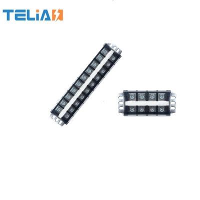 China New Patented Double Row Terminal Block Terminal Block 10 Pin Barrier Strip Dual Row Electrical Screw Block Terminal Block for sale