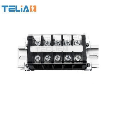 China Electrical Appliances 300A Connection Hook Plate Fixed Double Row WTA Series Screw Barrier Terminal Covered Terminal Block for sale