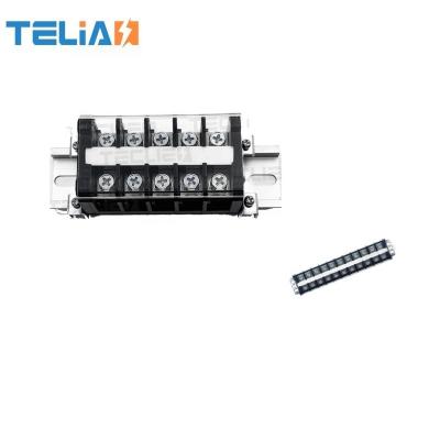 China Electrical Appliances 300A 600V 12 Positions Can Be Customized Double Row Terminal Strip Brass Screw To Shovel Terminal Block for sale