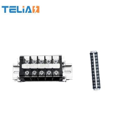 China Electrical Fixed Terminal Screw Terminal D Terminal Appliances WTA Series Black Double Array Brass Terminal Block Terminal Blocks for sale