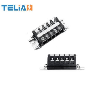 China Electrical Appliance Double Row Fixed Wiring Board Wire Connectors 600V 15A Box Connector Cable Contacts 3/4/5/8p Screw Electrical Terminal Block for sale