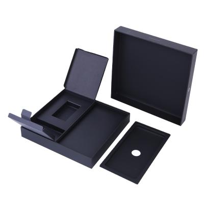 China Recycled Materials Recycled Black Cardboard Packaging Paper Box for sale