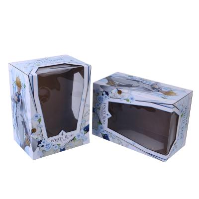 China Recycled Materials Colorful Custom Printed Toy Paper Box With PVC Window for sale