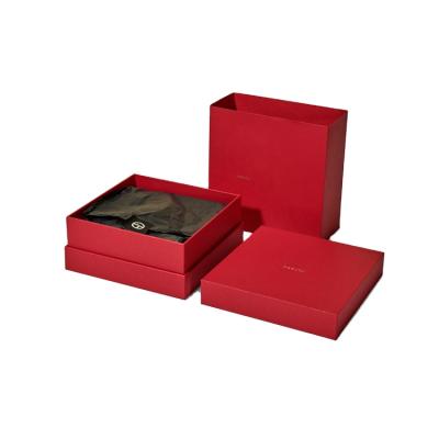 China Recycled Materials Red Color Logo Lipstick Hot Stamping Cosmetic Paper Packaging Box for sale