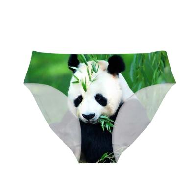 China Factory Direct Sale Breathable Underwear PantiesWild Dog Panda Print Custom Ladies Animal Underwear for sale