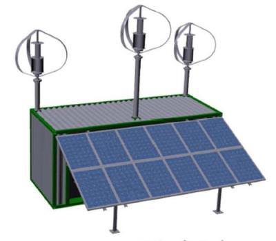 Chine Le générateur de vent semi-autonome de Vawt de ruban, le toit 88KG a monté le générateur de vent 600W à vendre