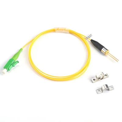 China 1550nm 2.5G DFB Laser Diode Fiber Optic Pigtail LC/APC Coaxial SM 9 /125um for sale