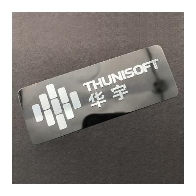 China Anti-Counterfeit Free Design Customize Chrome Electroplating Metal Logo Sticker For Perfume Bottle for sale