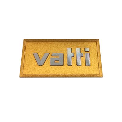 China Custom China metal label sticker aluminum embossed metal nameplate for brand logo for sale