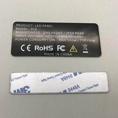 China China Factory Custom Metal Nameplate China 3d Brushed Aluminum Anodized Nameplate for sale