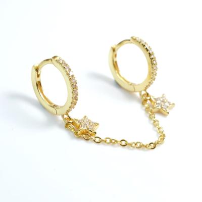 China FASHIONABLE NEW ROXI S925 Chain Mixed Star Sterling Silver Dangling Earrings for sale