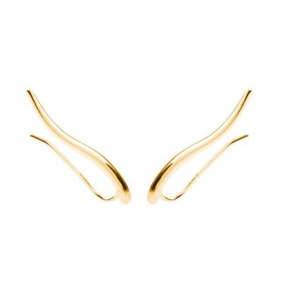 China TRENDY Sterling Silver Minimalist Line Earring S925 Ear Hook Earrings for sale