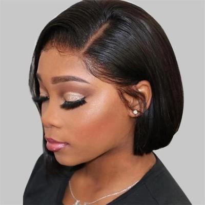 China Hair SEW Pre-Plucked Straight Wigs Hot Virgin Cuticle Aligned 13*4 Lace Transparent Hair Wig for sale