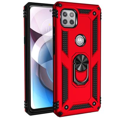 China Full Anti-drop Anti-drop Protective Phone Case For Moto G9 Plus Finger Ring Mobile Case High Quality For Moto G7 G7 Plus for sale