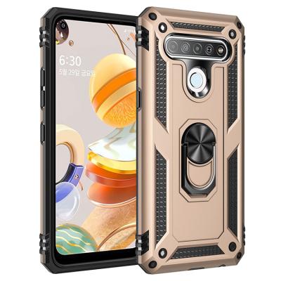 China Anti-drop Shockproof Protective Phone Case For LG Pen 5 Car 6 7 5G Magnetic Mount Ring Holder Back Case Cover For LG K40S for sale