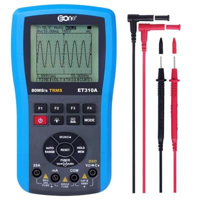 China EONE ET310A Digital Oscilloscope 20MHz LCD Multimeter 4 in1 DMM DSO LCD Display Connectable Handheld PC 80M Display for sale