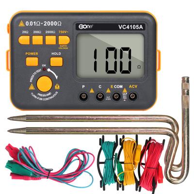 China VC4105A Digital Ground Resistance Meter AC Voltage Measurement Ground Resistance Tester VC4015A for sale