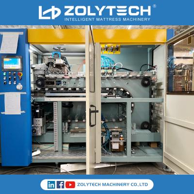 China ZOLYTECH Pocket Spring Coiling Machine 180pcs/Min Computerized Pocket Spring Production Line Height 100-250mm for sale