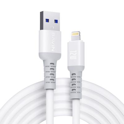 China Mobile phone data-cable CB259-1.2M silicon usb c to IOS cable [silicone] BAVIN 18w for sale